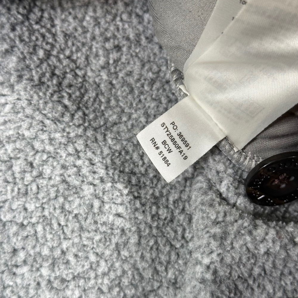 Patagonia Better Sweater Hooded Coat Women's L Gray Birch White Excellent 25850 - Picture 7 of 14
